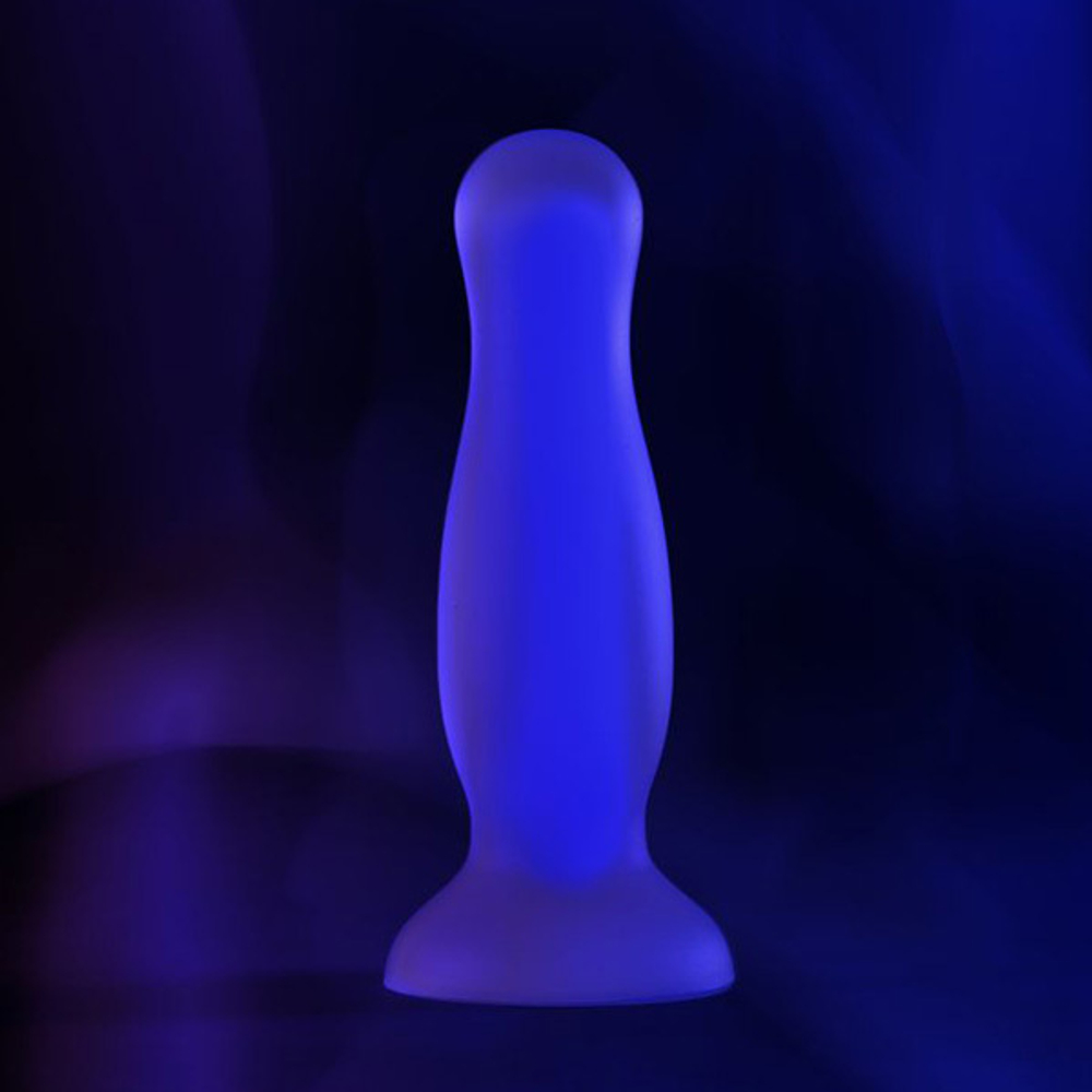 Голубая светящаяся в темноте анальная втулка 10см ToyFa Beyond Kyle Glow 873012