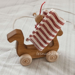 Каталка Драккар варягов под парусом Леснушки