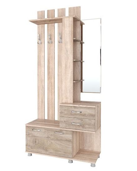 Прихожая МИКС-АРТ  дуб сонома / дуб эндгрейн необработанный