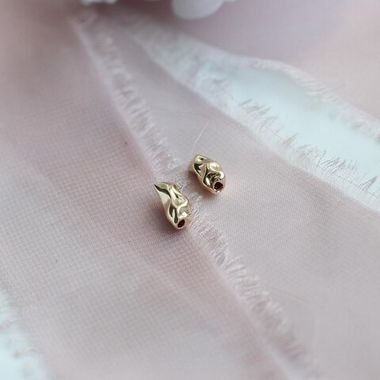 Бусина спейсер 4*9,28 мм, позолота, П593