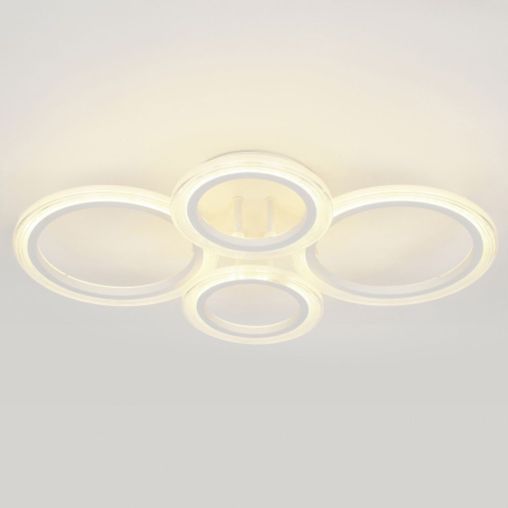 Светильник потолочный светодиодный ЭРА Модерн Ring CLL-1-59W 3K-6,5K RC WH с ДУ белый