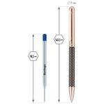 Ручка шариковая Delucci "Artista" синяя, 1,0мм, корпус медь/черный, поворот., подарочная упаковка