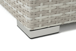 "Лунго" кашпо для цветов большое плетеное из искусственного ротанга, цвет бежевый