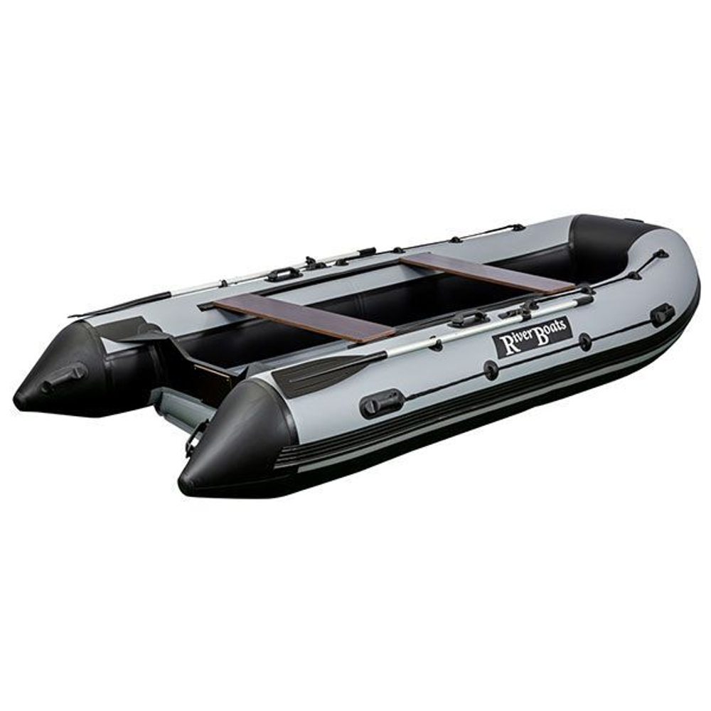 Лодка пвх riverboats (ривербот) rb - 390 нднд (цвет: белый/чёрный)