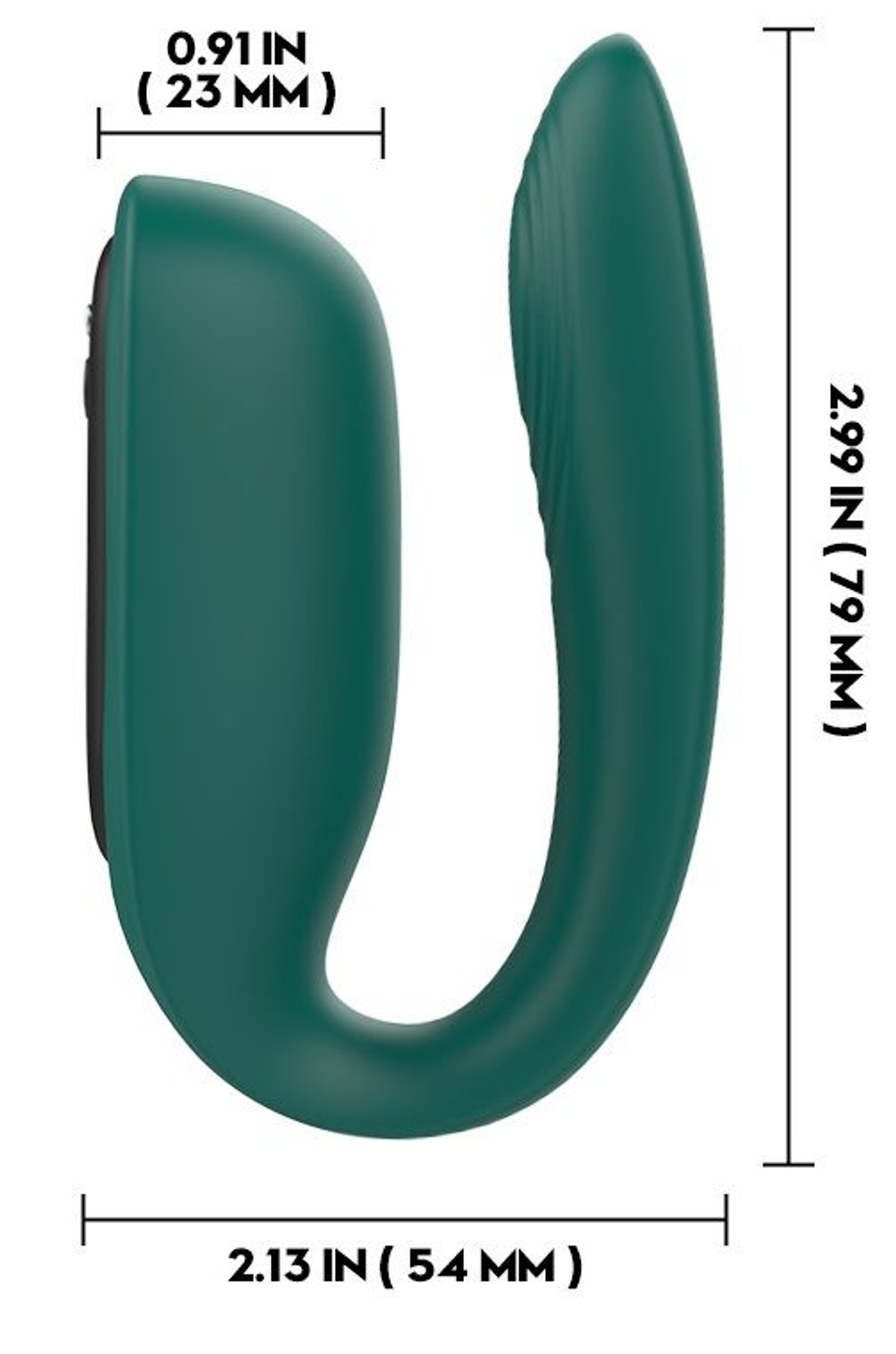 Зеленый вибратор для пар с пультом ДУ (Цвет: зеленый)