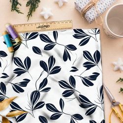 Ткань премиум Оксфорд 600D минималистичные листья