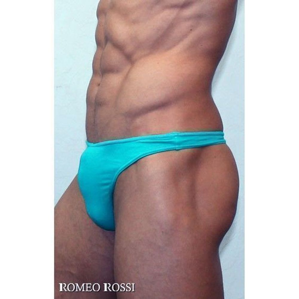 Мужские трусы стринги бирюзово-зеленые Romeo Rossi Dream String RR1005-7