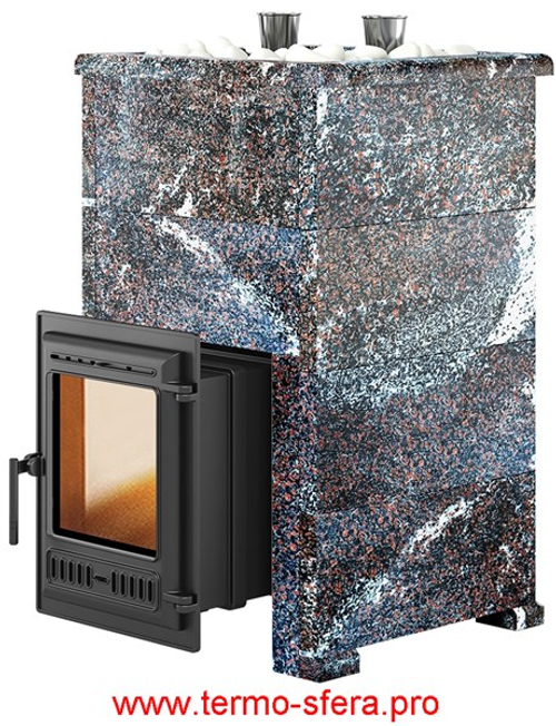Печь для бани Эверест "Steam Master 38 ЧУГУН" Амфиболит, S-40