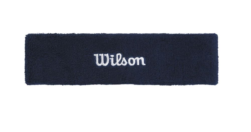 Повязка на голову теннисная Wilson Terry Logo - classic navy