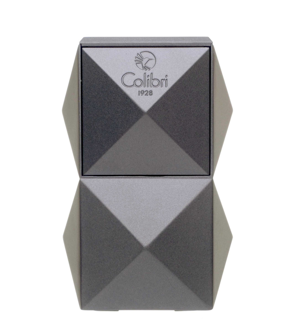 Зажигалка настольная Colibri Quasar, тройное турбопламя, Оружейная сталь