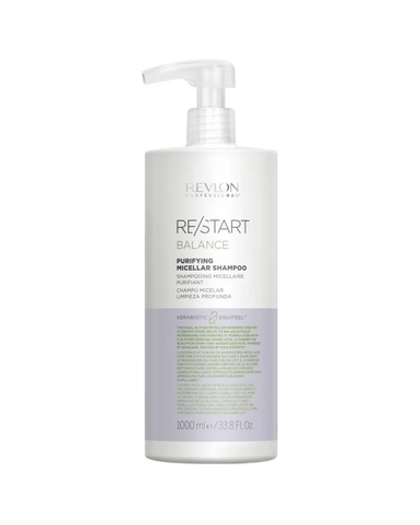 Мицеллярный шампунь для жирной кожи Revlon Professional Restart Balance Purifying Micellar Shampoo 1000 мл