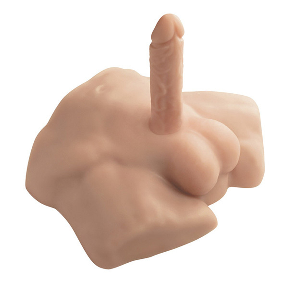 Телесный торс с фаллоимитатором SilexD Apollo S Mid Ultra Realistic Half Torso with Dildo 7" Included