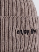 Шапка детская осенняя со снудом серая