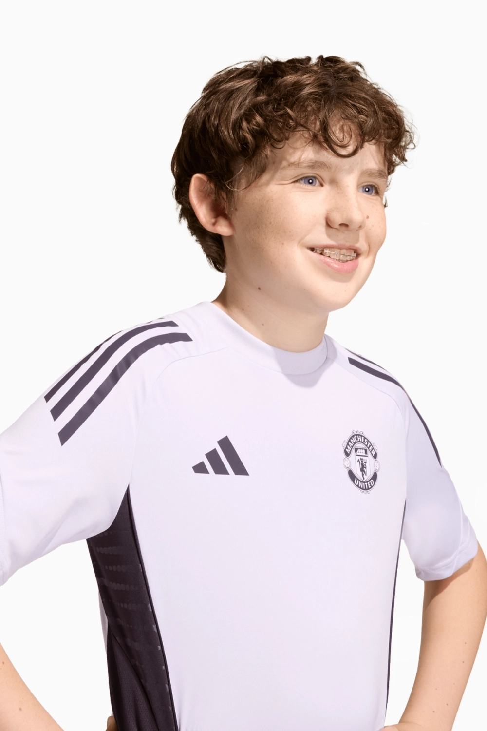 Футболка adidas Manchester United 25/26 Training Junior - фиолетовый