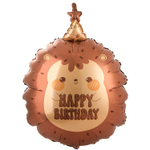 Шар Фольгированный Ежик в колпачке (Коричневый)