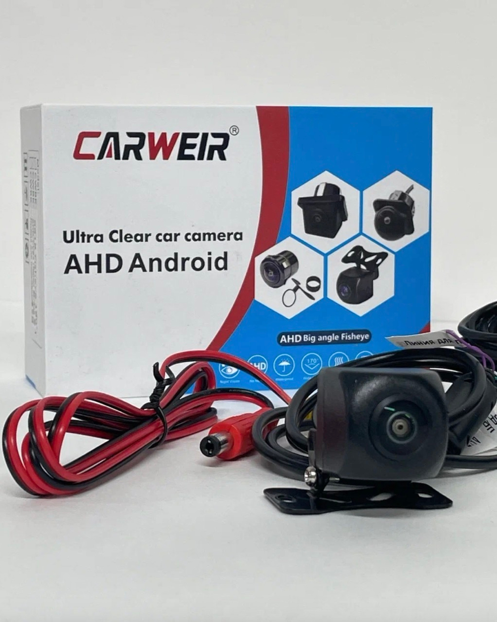 Камера заднего вида 661B Fisheye, 180 градусов, 12v, IP66, 720р, CARWEIR, широкоугольная камера, черный, CAM WW, TG (1 шт.)