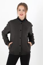 Джемпер для девочки Бомбер-1 Виотекс ТЁМНО-СЕРЫЙ