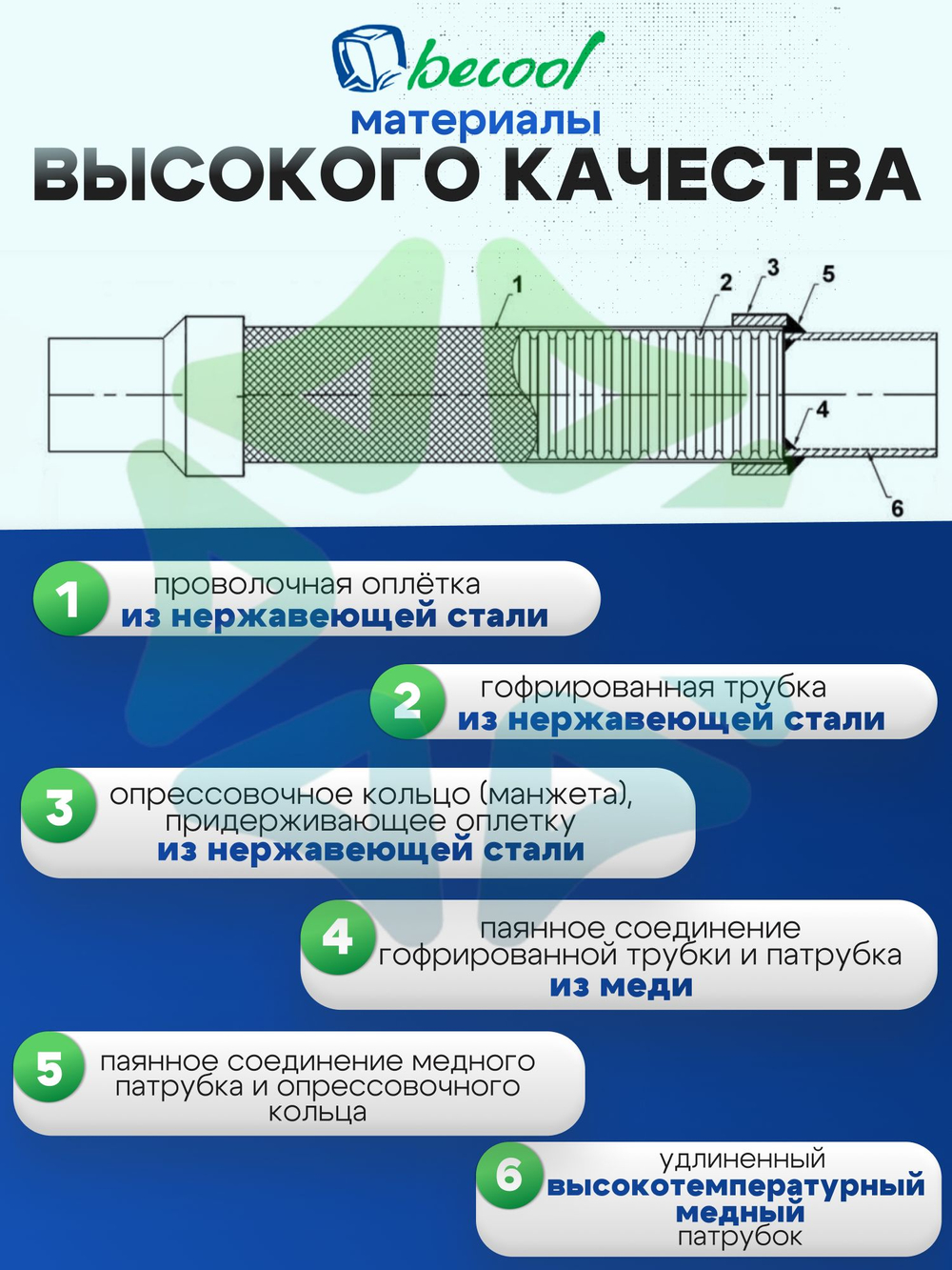 Виброгаситель BC-VE-6 3/4 под пайку для компрессора холодильного оборудования