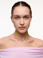 Чокер "Amour" с розовым кварцем Silver