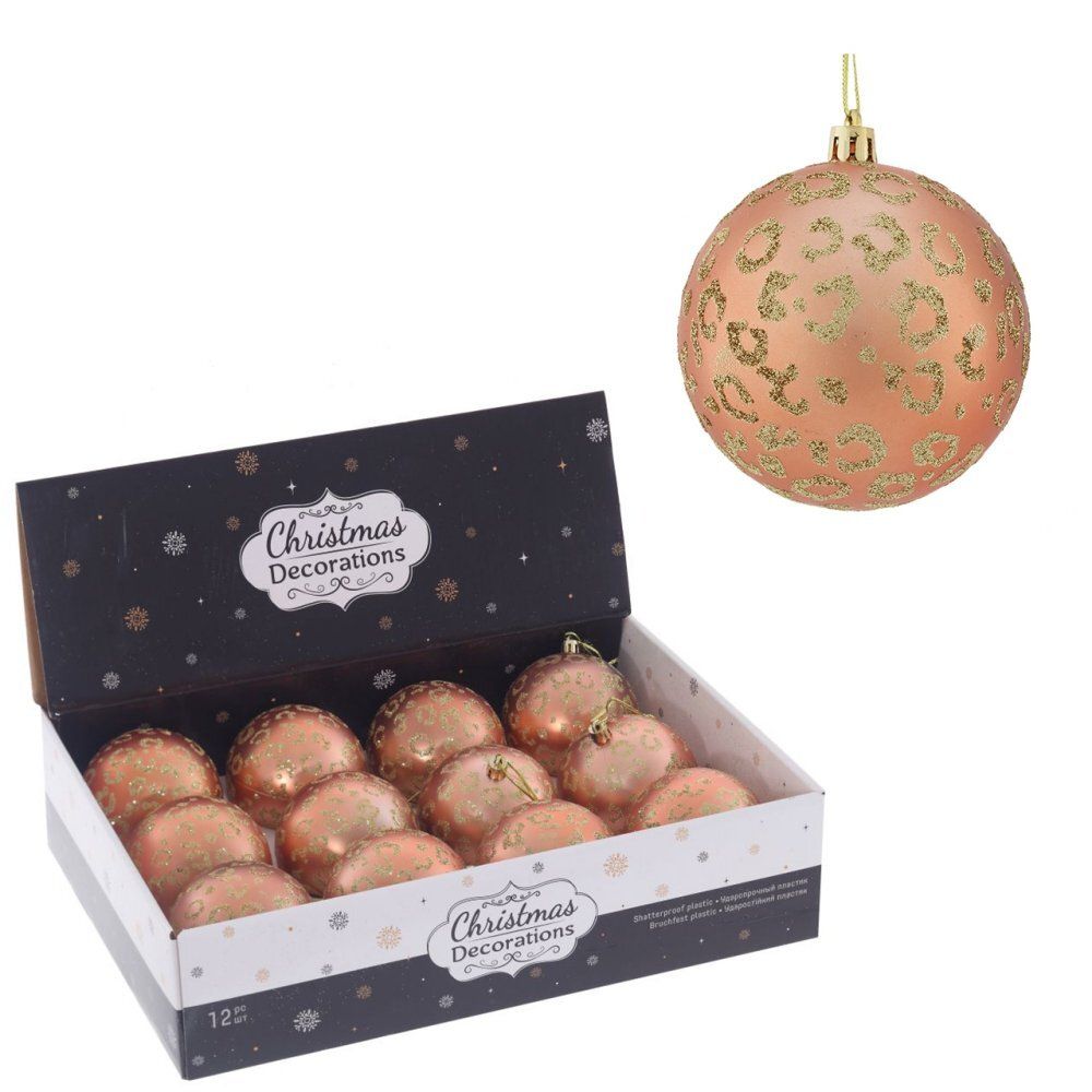 GAEM Набор из 12шт Украшение новогоднее "Шар", D 8 см, L35 W27 H9 см