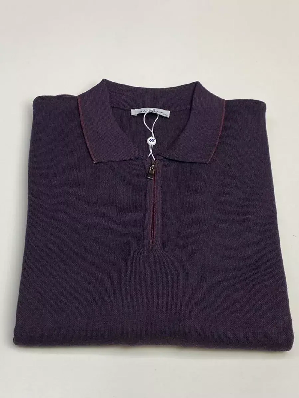 Лонгслив поло большие размеры с воротником