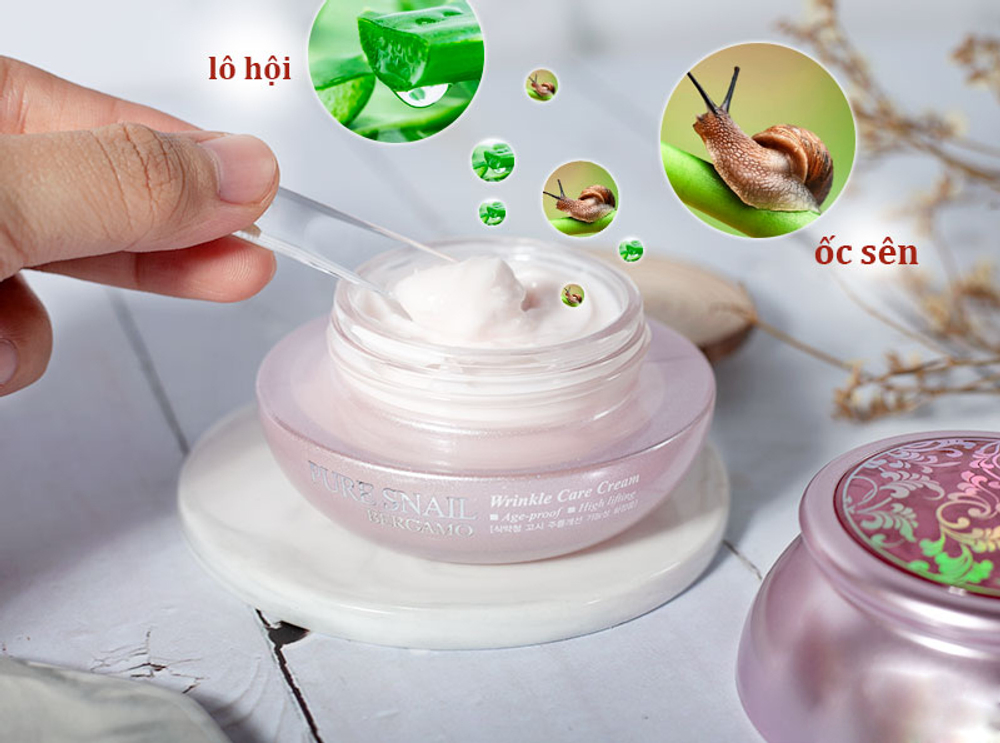 BERGAMO. Антивозрастной крем для лица с муцином улитки Pure Snail Wrinkle Care