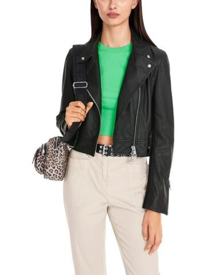 Marc Cain Куртка из натуральной кожи укороченная