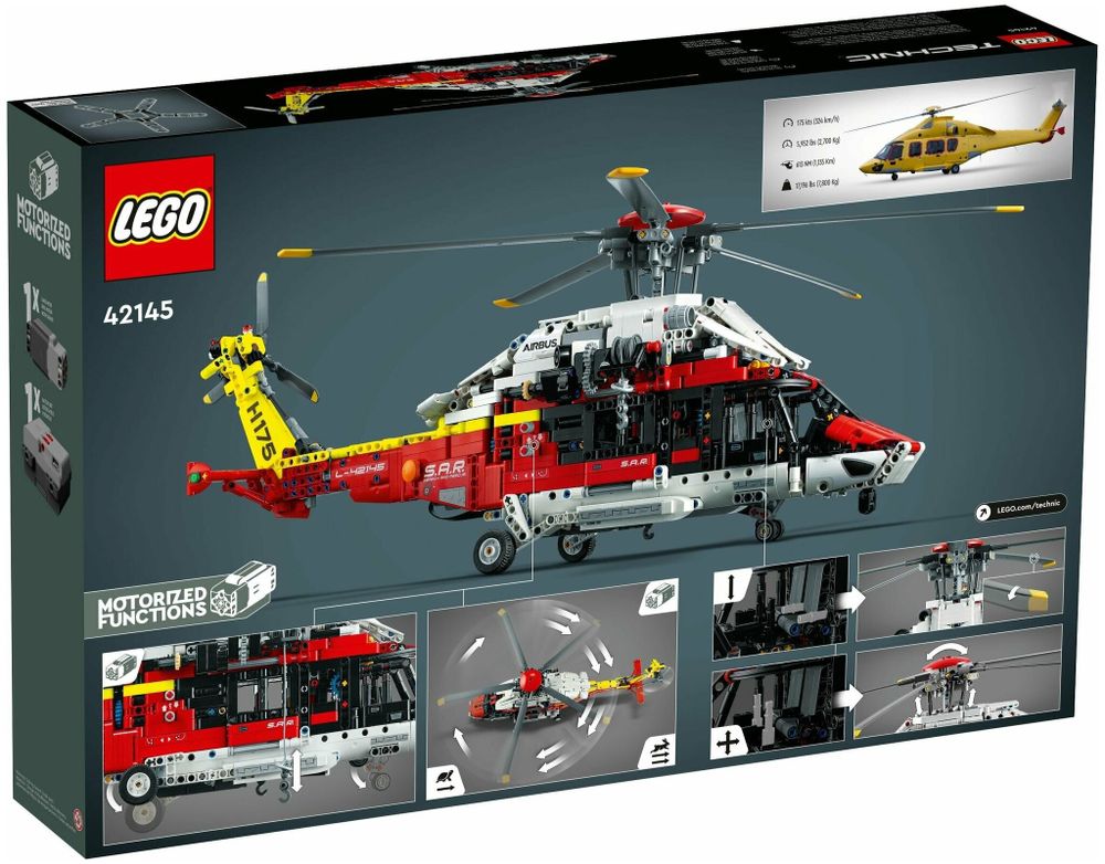 Конструктор LEGO Technic 42145 Airbus H175 Rescue Helicopter Спасательный вертолет