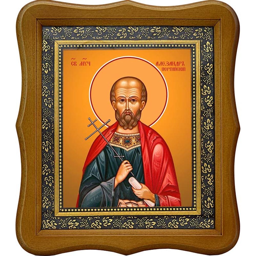 Александр Пергийский (Памфилийский), земледелец мученик. Икона на холсте.
