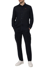 Брюки карго муж. AERONAUTICA 1583 синий затяжка на поясе