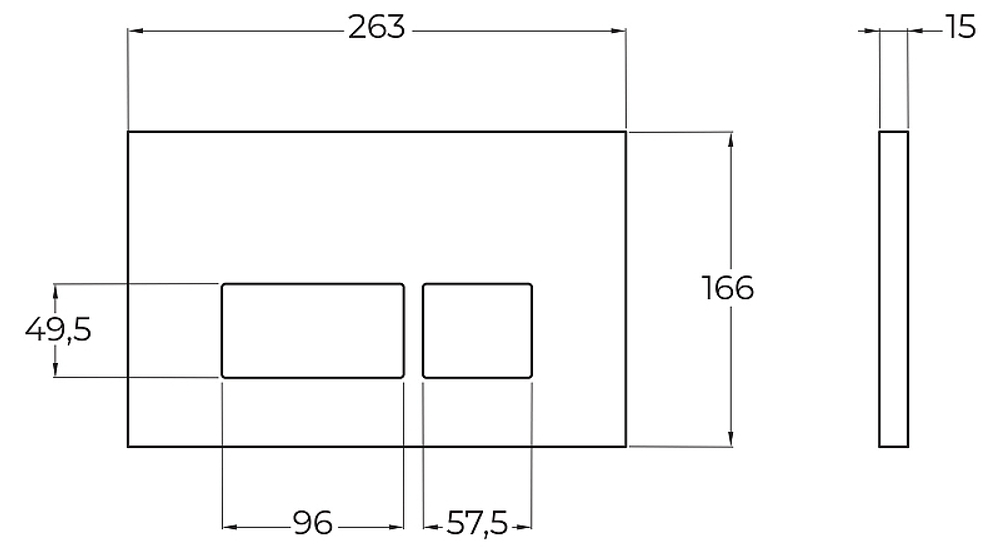 Клавиша смыва BelBagno BB041CR Хром