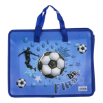 Папка с ручками А4, пластик, на молнии, 80мм, микс 12 дизайнов.