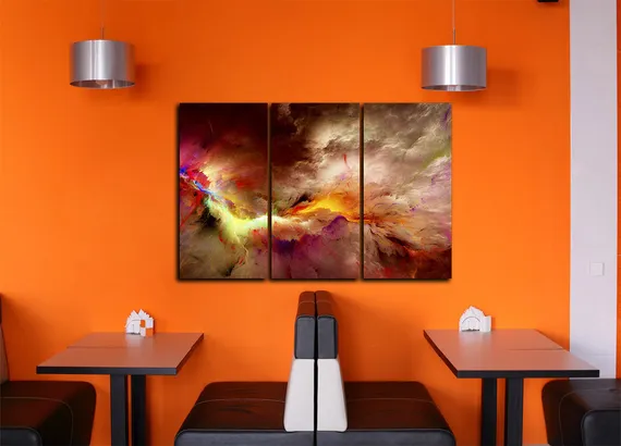 Модульная картина "Вихрь цветов"