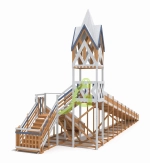 Зимняя деревянная горка "IgraGrad Snow Fox 12 м" с двумя скатами мод.124 ЦЕНА ПО ЗАПРОСУ