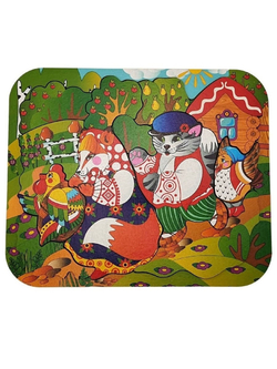 Деревянный пазл "Кот, Петух и Лиса"