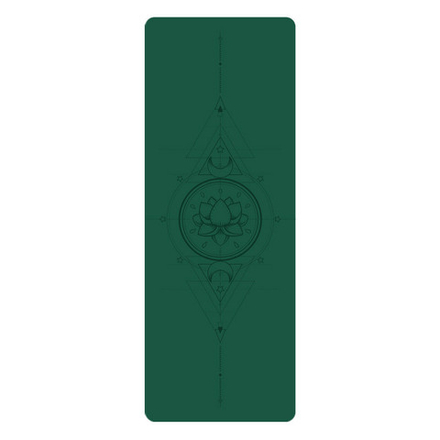 Каучуковый коврик для йоги Geometry Dark Green 185*68*0,5 см нескользящий