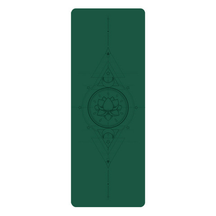 Каучуковый коврик для йоги Geometry Dark Green 185*68*0,5 см нескользящий