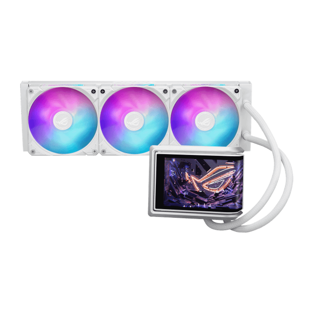 Водяное охлаждение CPU Asus ROG RYUO IV 360 ARGB WHT, 3x120mm, AMOLED-display, White