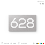Номер на дверь 628, табличка на дверь для офиса, квартиры, кабинета, аудитории, склада, серая 120х70 мм, Айдентика Технолоджи