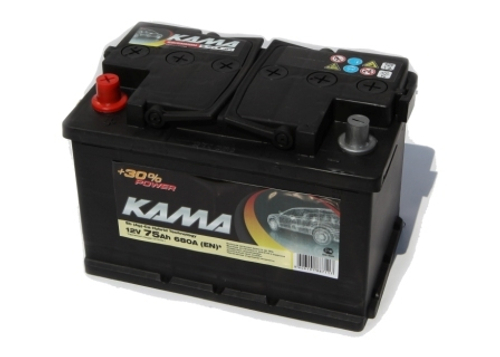 АКБ КАМА 6СТ-75АПЗ, L+, п.п. (з-д Sombor, Сербия)