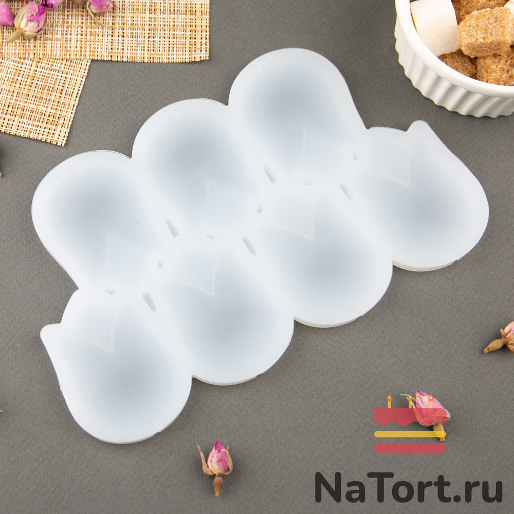 Силиконовая форма для леденцов «Тюльпаны»