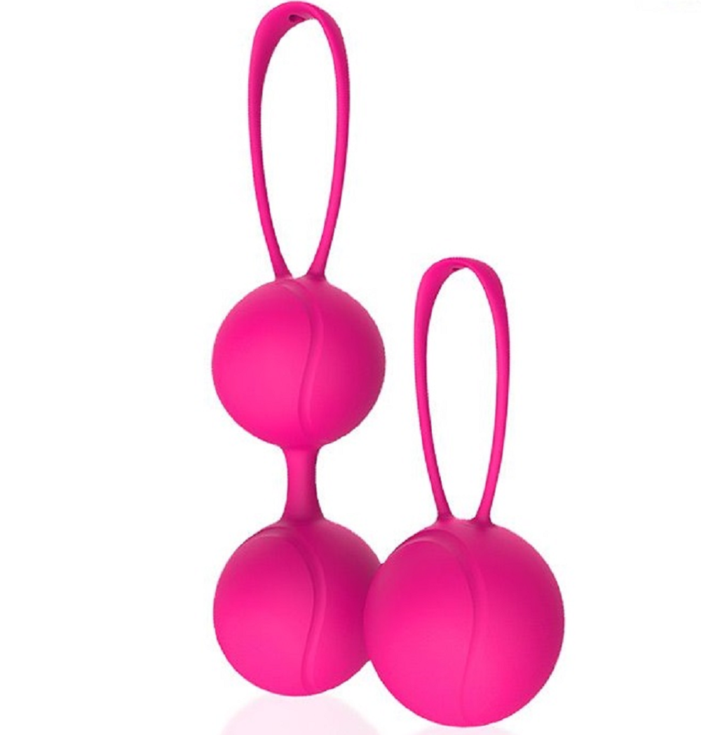 Набор вагинальных шариков со смещенным центом тяжести Cosmo розовые