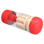 Вибромастурбатор-вагина Emily в красной колбе (Цвет: бежевый с красным)