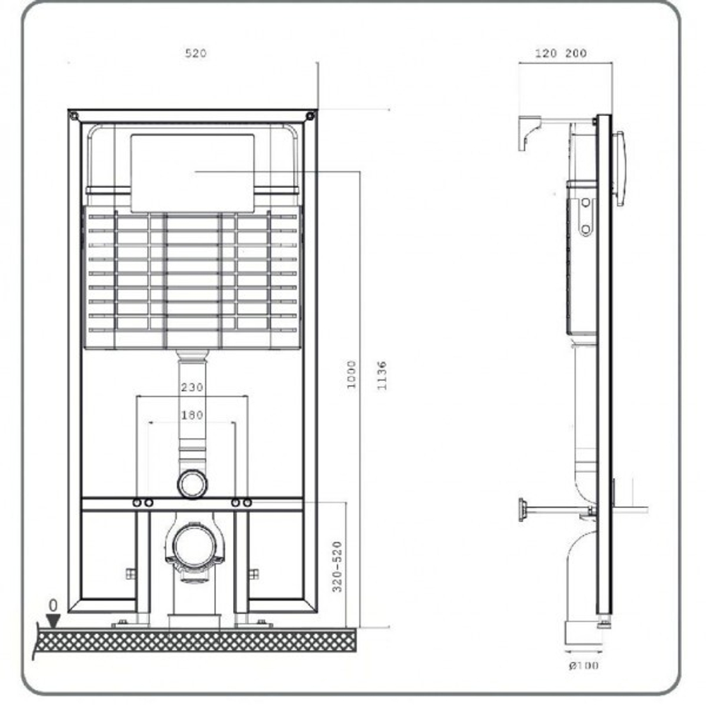 Инсталляция BETTOSERB для подвесного унитаза Sava Fix Slim (40006456)