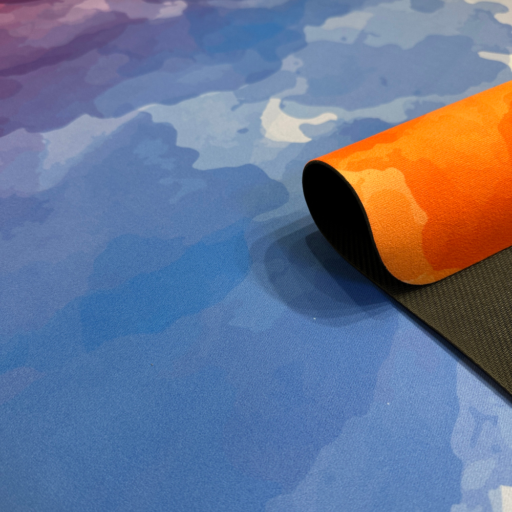 Тревел коврик для йоги Sunset 185*68*0,1 см из микрофибры и каучука