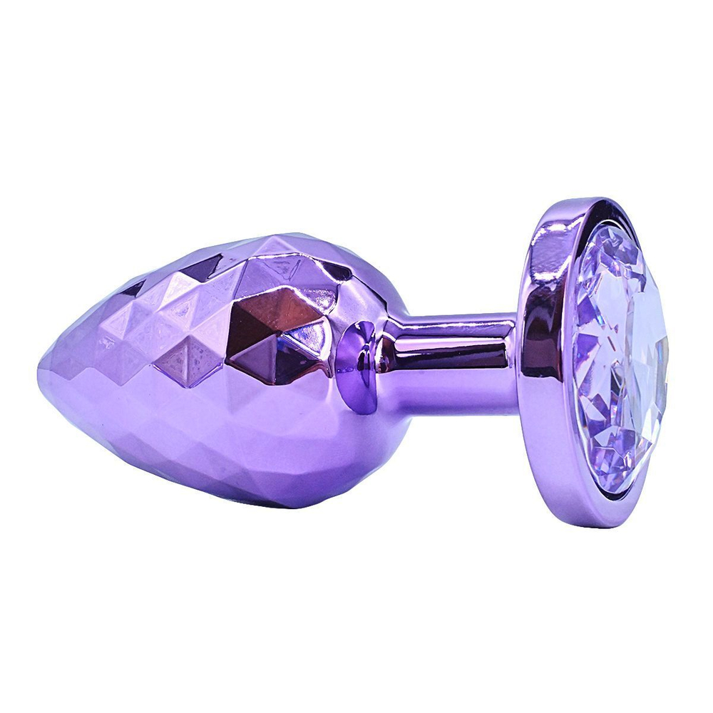 Фиолетовая алюминиевая текстурная анальная пробка - 7,5 см. (Цвет: фиолетовый)