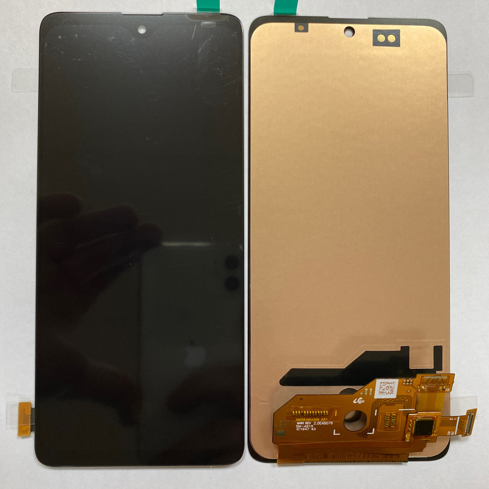 Дисплей для Samsung A515F/M317F (A51/M31s) в сборе с тачскрином Черный - (OLED) (U - вырез камеры)