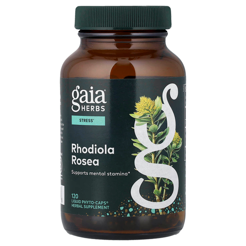 Gaia Herbs, родиола розовая (Rhodiola rosea), 120 жидких капсул Phyto-Caps® (120 мг в 1 капсуле)