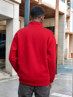 Толстовка мужская с зип-воротником "Kazan" красный