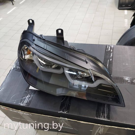 Фары передние black u-led bar hid для BMW X5 E70